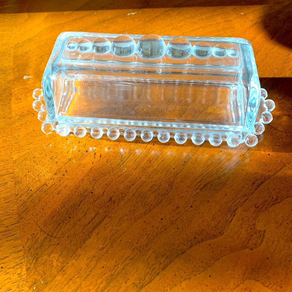 Candle wick butter dish